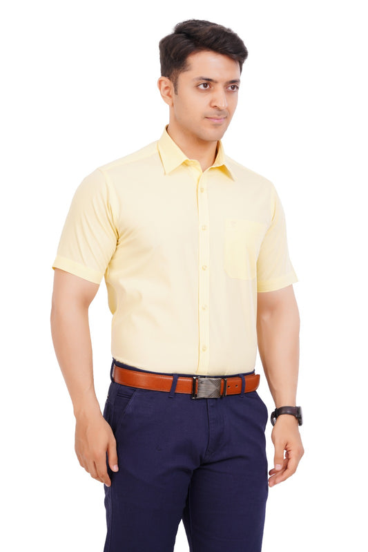 Yellow Shirt Half Sleeve