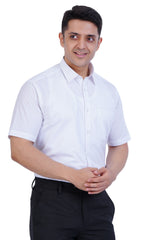 Cotton Blend Slim Fit Half Hand