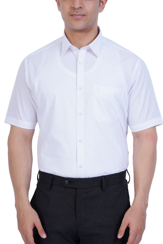 Cotton Blend Slim Fit Half Hand