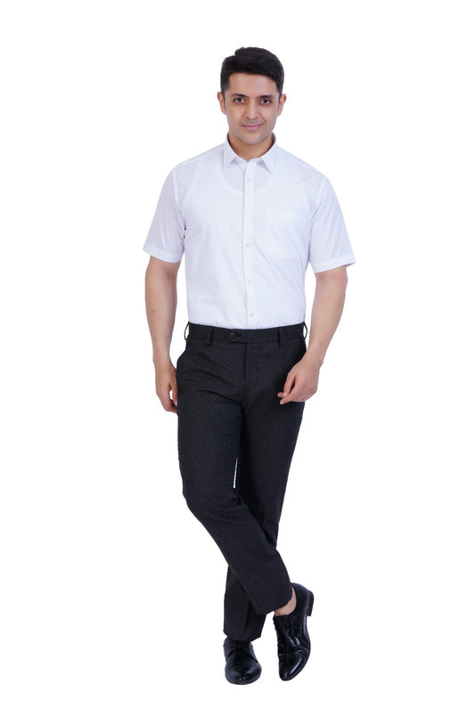 Cotton Blend Slim Fit Half Hand