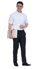 Cotton Blend Slim Fit Half Hand