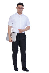 Cotton Blend Slim Fit Half Hand