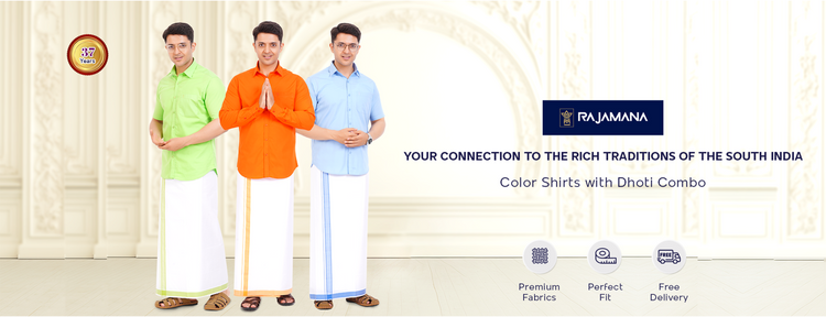 Colour Shirt & Dhoti Combo in Coimbatore