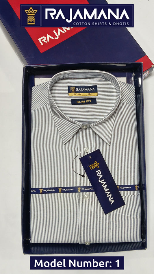 Striped Shirt Half Sleeve 01