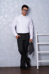 Cotton Full Sleeve Regular Fit White Shirt