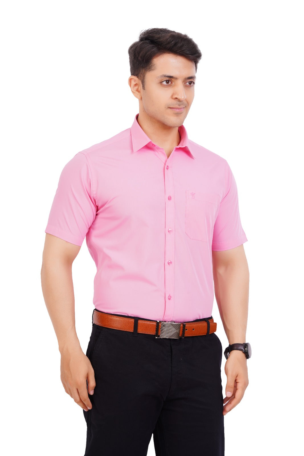 Pink Shirt Half Sleeve