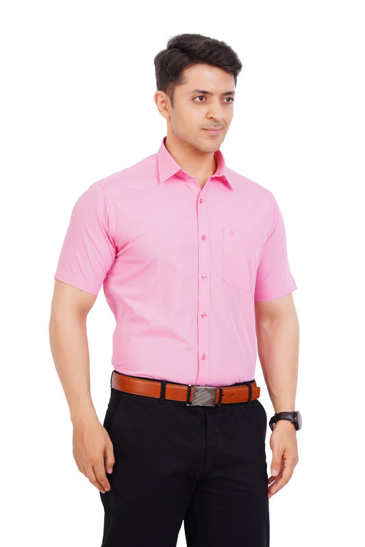 Pink Shirt Half Sleeve