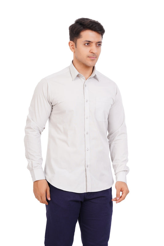 Light Grey Shirt Full Sleeve