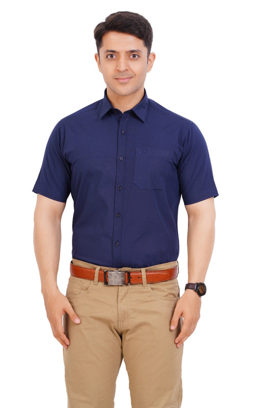 Navy  Blue Shirt  Half Sleeve