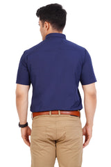 Navy  Blue Shirt  Half Sleeve