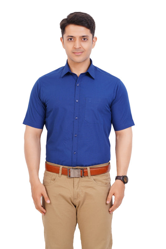 Royal Blue Shirt Half Sleeve