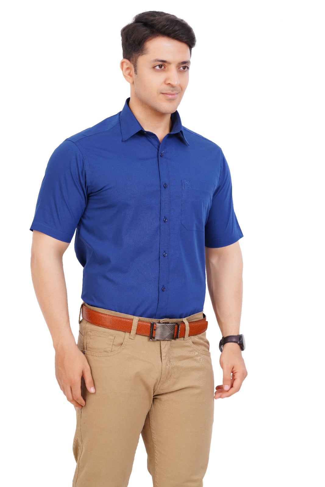 Royal Blue Shirt Half Sleeve