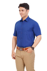 Royal Blue Shirt Half Sleeve