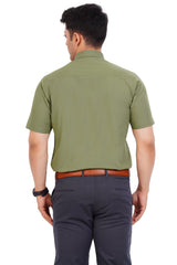 Olive Green Shirt Half sleeve