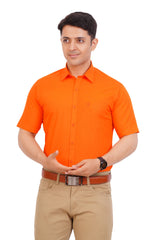 Orange Shirt Half Sleeve