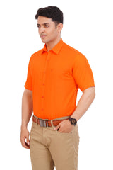 Orange Shirt Half Sleeve