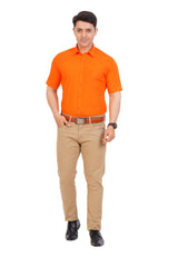 Orange Shirt Half Sleeve