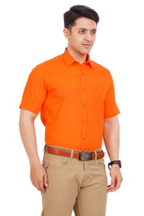 Orange Shirt Half Sleeve