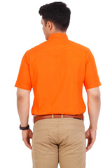 Orange Shirt Half Sleeve