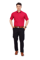 Maroon  Red Shirt Half Sleeve