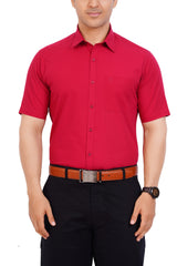 Maroon  Red Shirt Half Sleeve