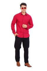 Maroon  Red Shirt  Full Sleeve