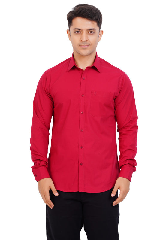 Maroon  Red Shirt  Full Sleeve