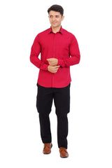 Maroon  Red Shirt  Full Sleeve