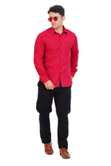 Maroon  Red Shirt  Full Sleeve