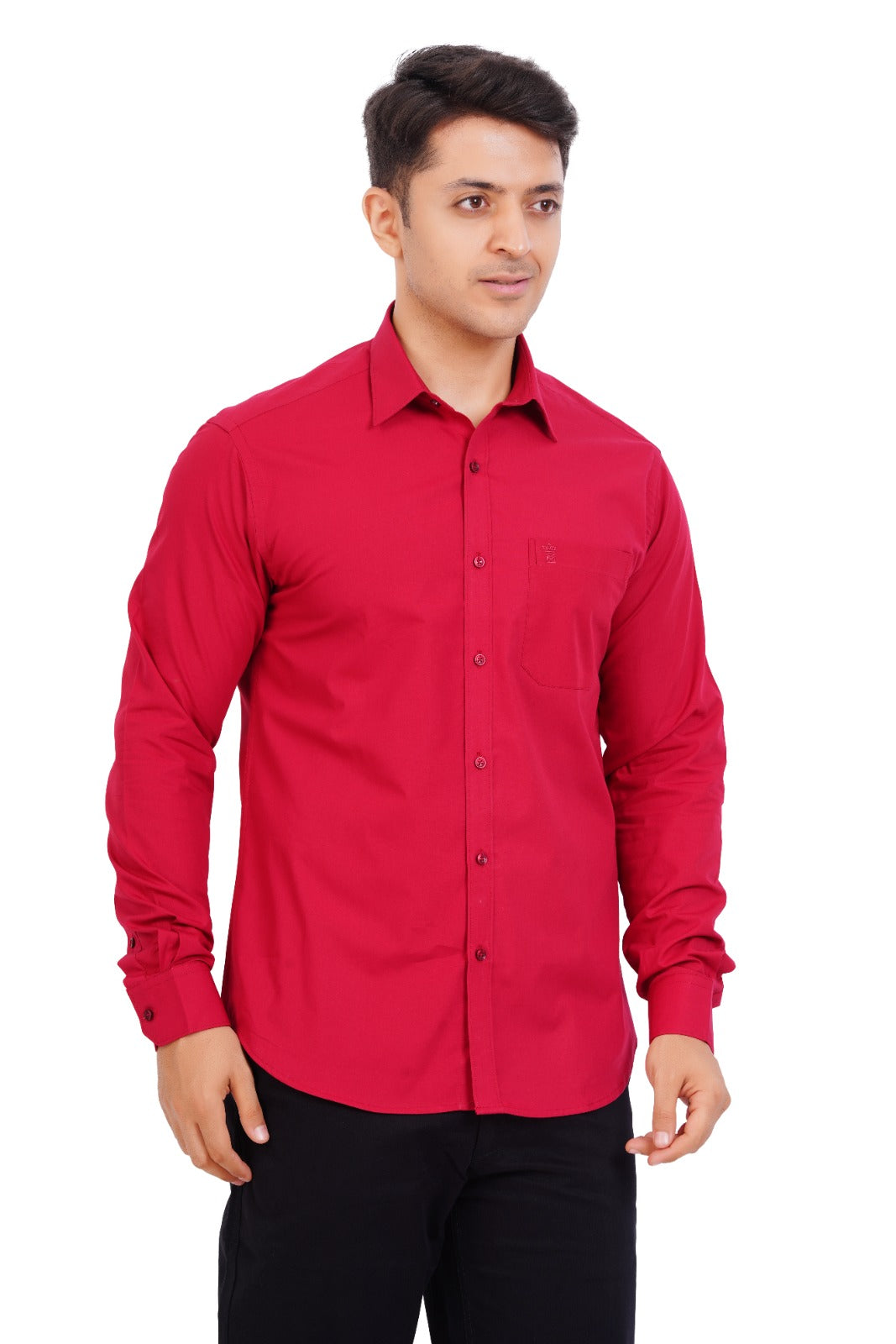 Maroon  Red Shirt  Full Sleeve