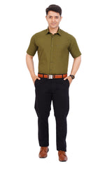 Khaki Green  Shirt Half Sleeve