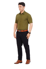 Khaki Green  Shirt Half Sleeve