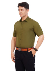 Khaki Green  Shirt Half Sleeve