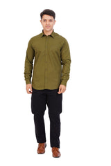 Khaki Green Shirt Full Sleeve