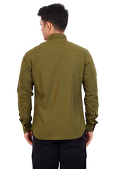 Khaki Green Shirt Full Sleeve