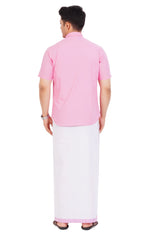 Pink Shirt & Dhoti Half Sleeve