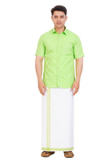 Light Green Shirt & Dhoti Half