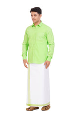 Light Green Shirt & Dhoti Full