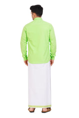 Light Green Shirt & Dhoti Full