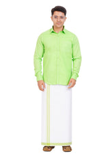 Light Green Shirt & Dhoti Full