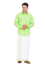 Light Green Shirt & Dhoti Full