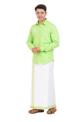 Light Green Shirt & Dhoti Full