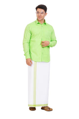 Light Green Shirt & Dhoti Full