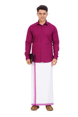 Violet Shirt & Dhoti Full Sleeve