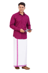 Violet Shirt & Dhoti Full Sleeve