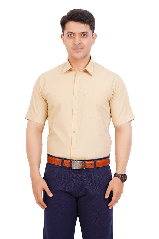 Sandle Yellow Shirt  Half Sleeve